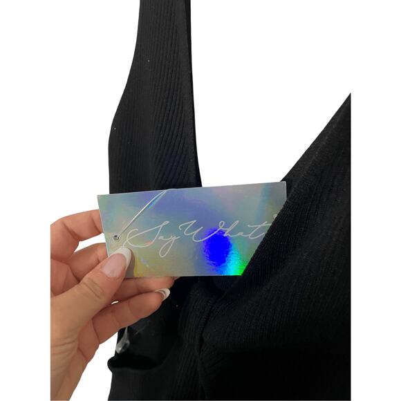 NWT Say What Body Con Cut Out Little Black Dress Revenge Dark Romantics Fitted - Picture 6 of 6